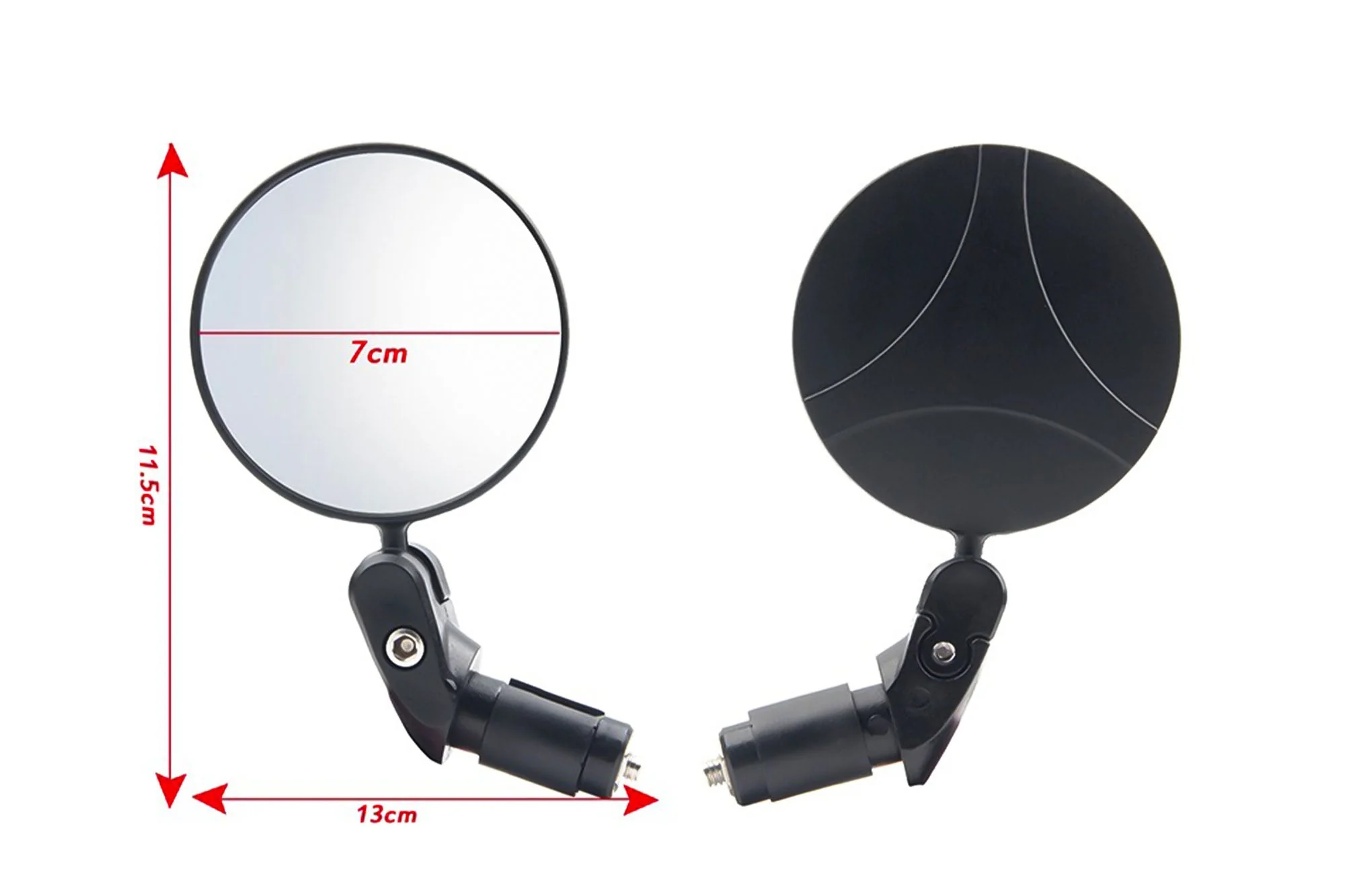 Bar End Mirrors- Circle(Sold as Pair) - Image 3