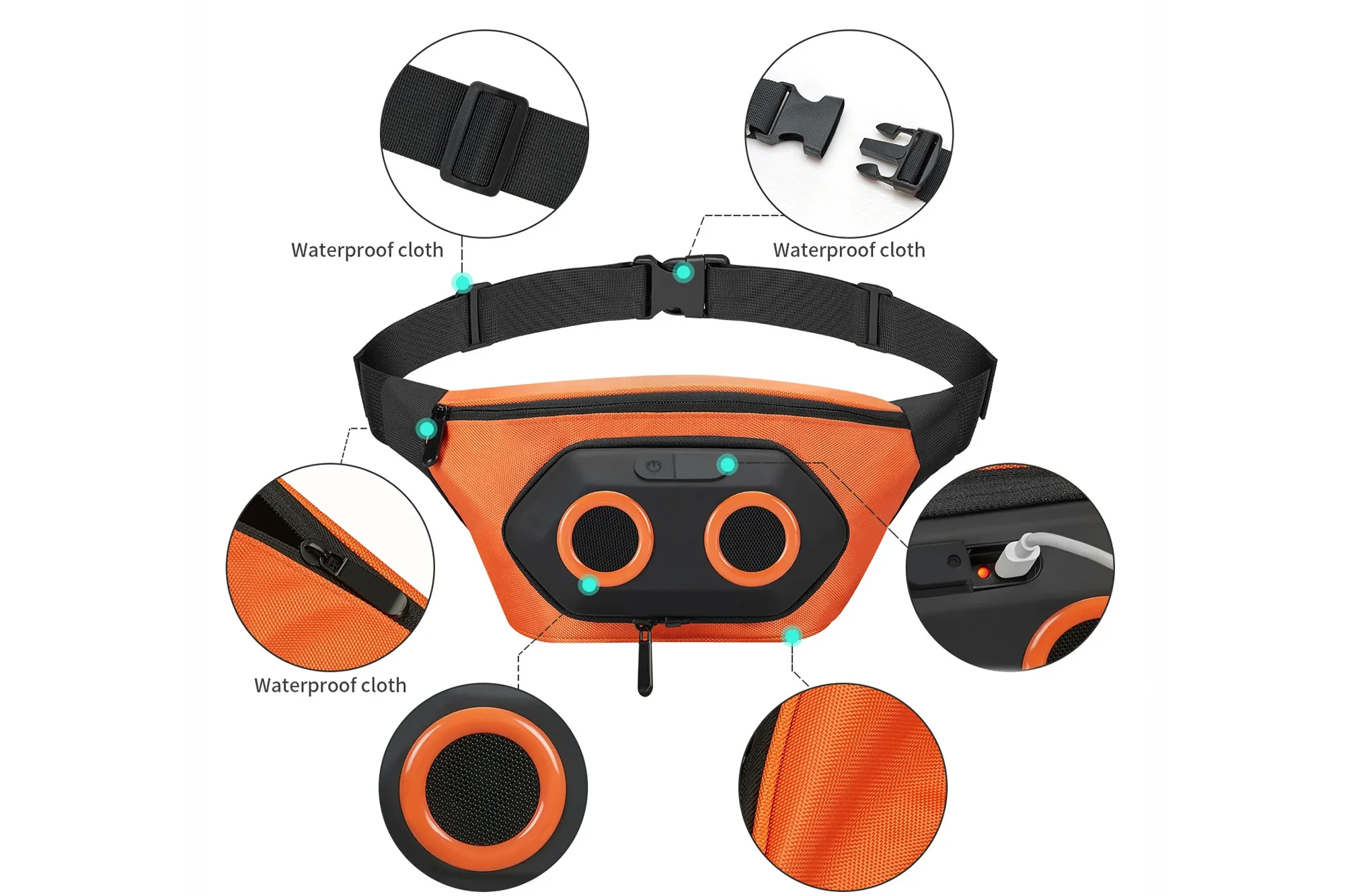 Bluetooth Speaker Waist Bag - Image 6